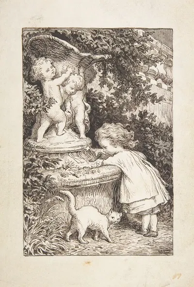 The Fountain by Лоренц Фрёлих, 1835–1904 — digital art print download