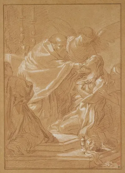 The Last Communion of St. Mary Magdalen, after Benedetto Luti by Louis Durameau — digital art print download