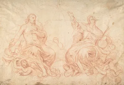 The Holy Trinity by Luca Giordano, 1634–1705 — digital art print download