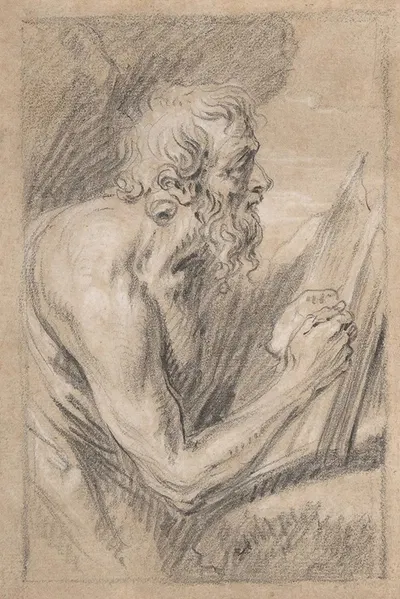 Penitent Saint Jerome by Лукас Франшуа младший — digital art print download