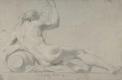 Reclining River God by Luigi Garzi, 1638–1721 — digital art print download