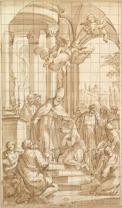 Saint Francis Renouncing His Worldly Goods by Luigi Garzi — digital art print download
