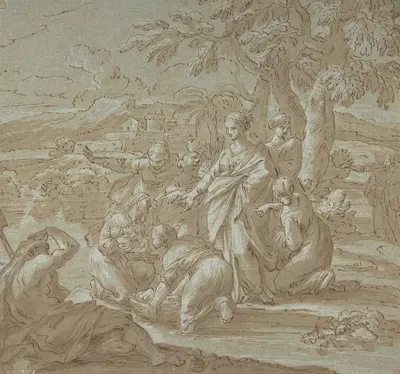 The Finding of Moses by Luigi Garzi, 1638–1721 — digital art print download
