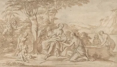 The Birth of Adonis by Marcantonio Franceschini — digital art print download