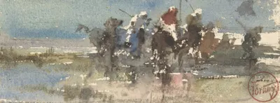 Moors on Horseback by Мариано Фортунь Марсаль — digital art print download