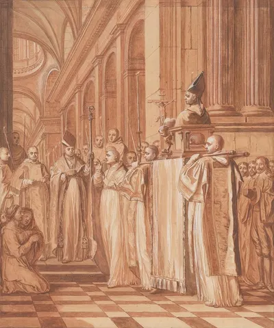 Reception of the heart and head of the Blessed Father Dom Jean de la Barrière, brought from Rome to his Abbey of Feuillants…