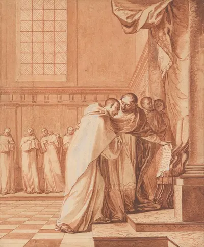 Supporters of the league pursue the Blessed Abbot to Rome by Matthieu Elias, 1707 — digital art print download