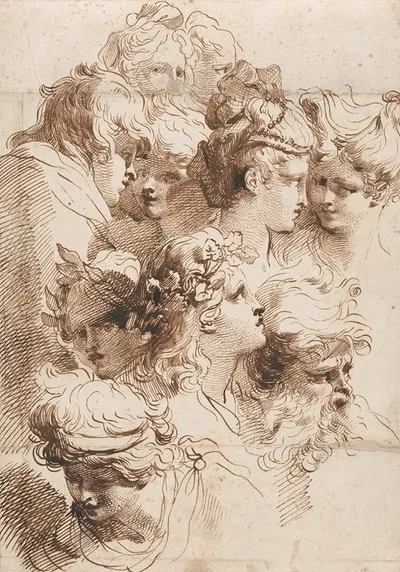 A Sheet of Heads by Mauro Gandolfi — digital art print download