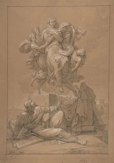 The Assumption of the Virgin by Мери-Жозеф Блондель, 1822 — digital art print download