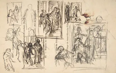 Studies for a figure composition by Нарцисс-Виржиль Диаз де Ла Пенья — digital art print download