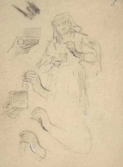 Woman holding an open jewelry box by Нарцисс-Виржиль Диаз де Ла Пенья — digital art print download