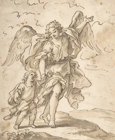 Tobias and the Angel by Paolo de Matteis, 1662–1728 — digital art print download