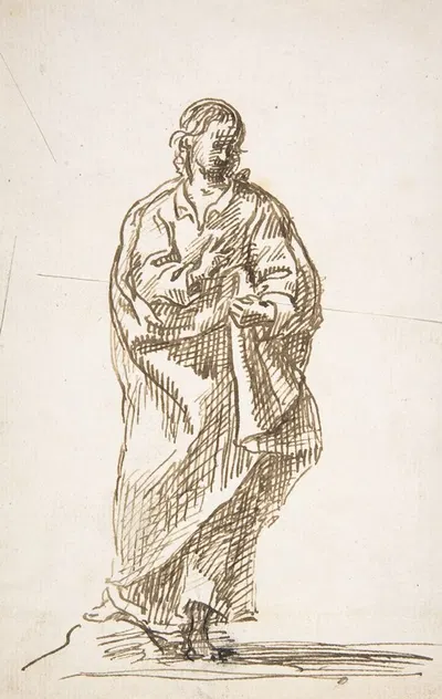 Standing Saint by Pedro Duque y Cornejo, 1700–1750 — digital art print download