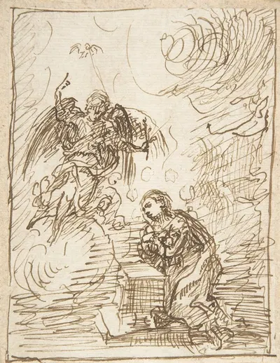 The Annunciation by Pedro Duque y Cornejo, 1700–1750 — digital art print download