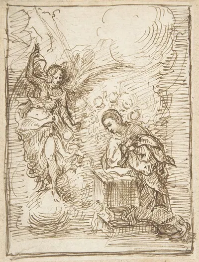 The Annunciation by Pedro Duque y Cornejo — digital art print download