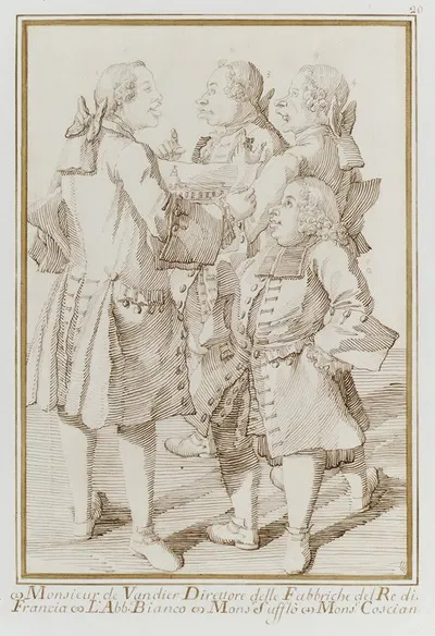 The Marquis de Vandières, Abbé Jean-Bernard Le Blanc, Germain Soufflot, and Charles-Nicolas Cochin, the Younger by Пьер…