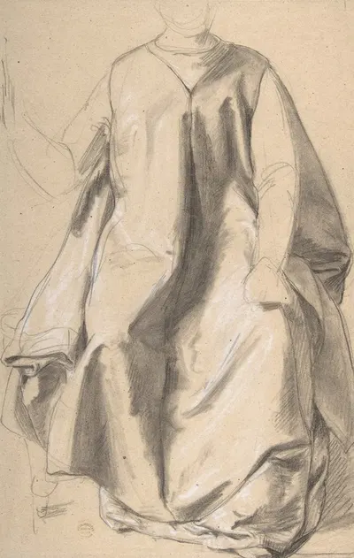 Figure in a Long Robe, Seated by Romain Cazes — digital art print download