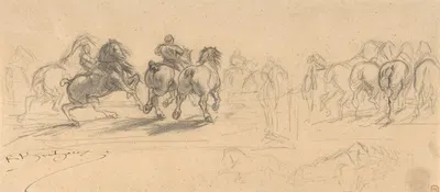 Study for 'The Horse Fair' by Роза Бонёр — digital art print download