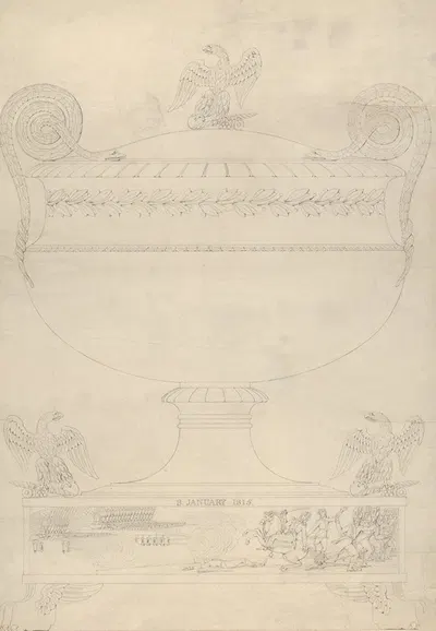Design for a covered vase by Thomas Fletcher — digital art print download
