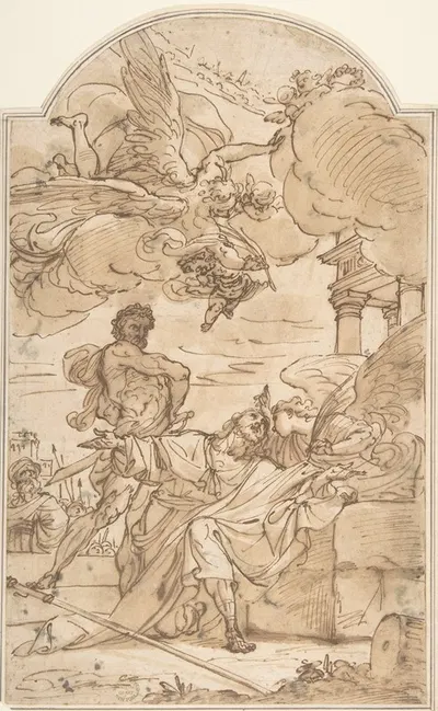 Decapitation of Saint James the Greater by Убальдо Гандольфи — digital art print download