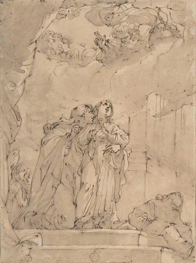 The Presentation of the Virgin Mary in the Temple by Убальдо Гандольфи — digital art print download