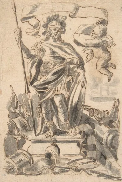 Design for a Book Illustration by William Faithorne the Elder — digital art print download