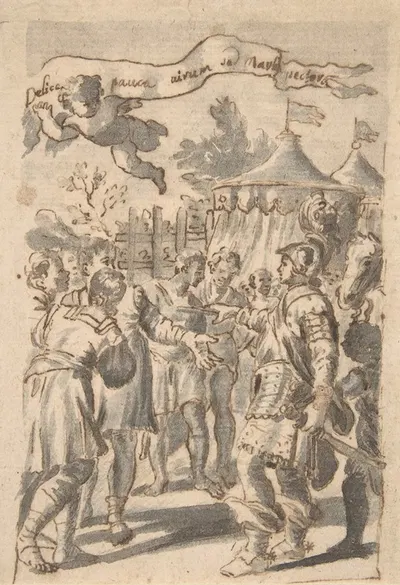 Design for a Book Illustration by William Faithorne the Elder — digital art print download