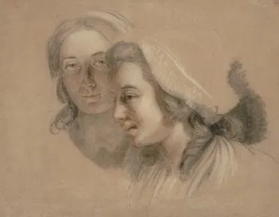 Marie Gabrielle Capet and Marie Marguerite Carreaux de Rosemond by Adélaïde Labille-Guiard — digital art print download