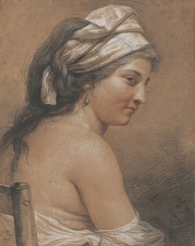 Study of a Seated Woman Seen from Behind (Marie-Gabrielle Capet) by Adélaïde Labille-Guiard, 1789 — digital art print…