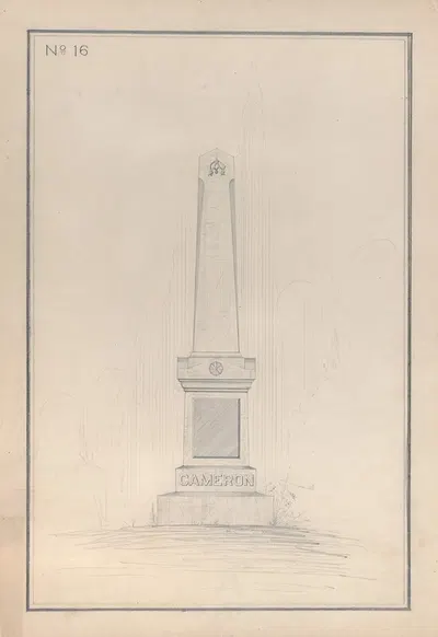 Obelisk Grave Monument, No. 34 by Alexander Maxwell — digital art print download