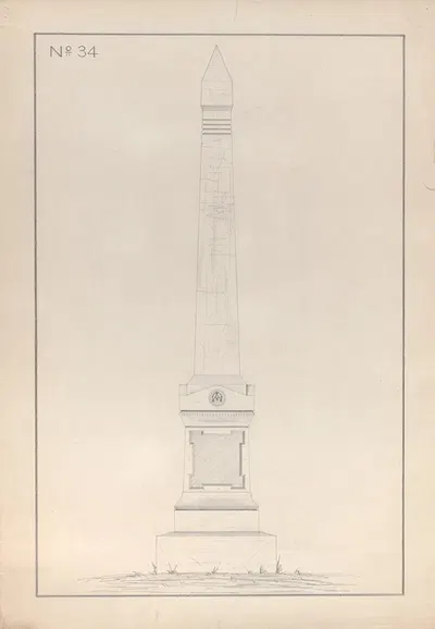 Obelisk Grave Monument, No. 84 by Alexander Maxwell — digital art print download