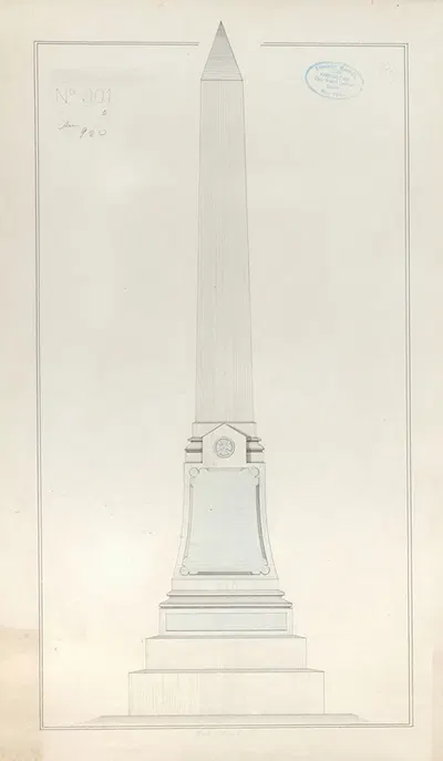 Obelisk Grave Monument, No. 901 by Alexander Maxwell — digital art print download