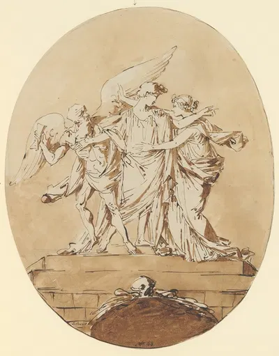 Allegorical Design for a Tomb by André Lebrun — digital art print download