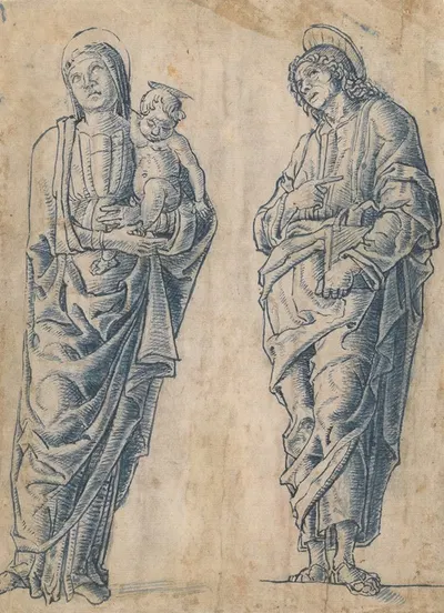Madonna and Child with Saint John the Evangelist by Andrea da Murano — digital art print download