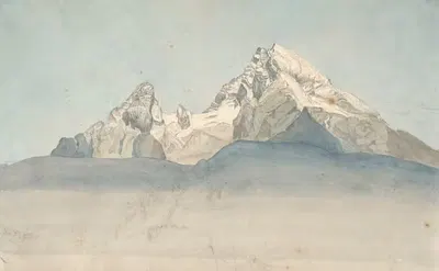 The Watzmann seen from the North-East, and Some Sketches of a Mountain by August Heinrich — digital art print download