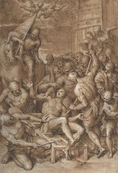 The Martyrdom of Saint Lawrence by Aurelio Luini — digital art print download
