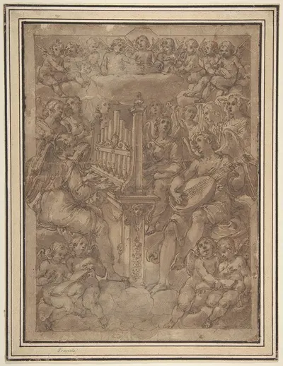 Group of Angel Musicians by Avanzino Nucci, 1551–1629 — digital art print download