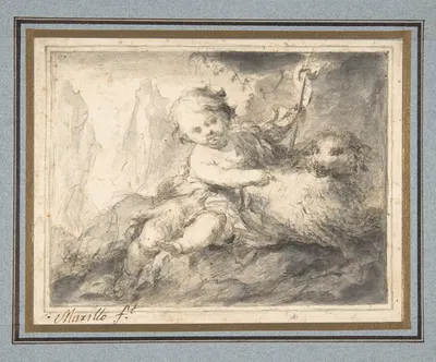 The Infant St. John the Baptist by Bartolomé Estebán Murillo — digital art print download