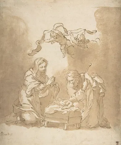 The Nativity by Bartolomé Estebán Murillo — digital art print download