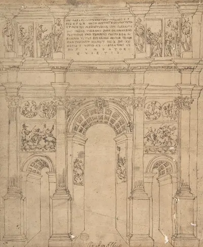 Arch of Constantine, Rome by Bartolomeo Neroni, 1500–1571 — digital art print download