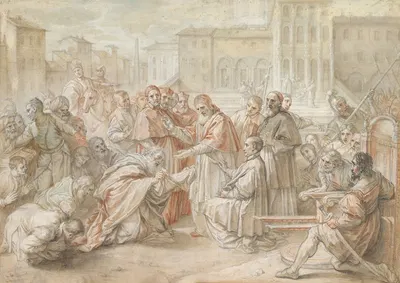 Pius V and the Ambassador of the King of Poland by Бенедетто Лути — digital art print download