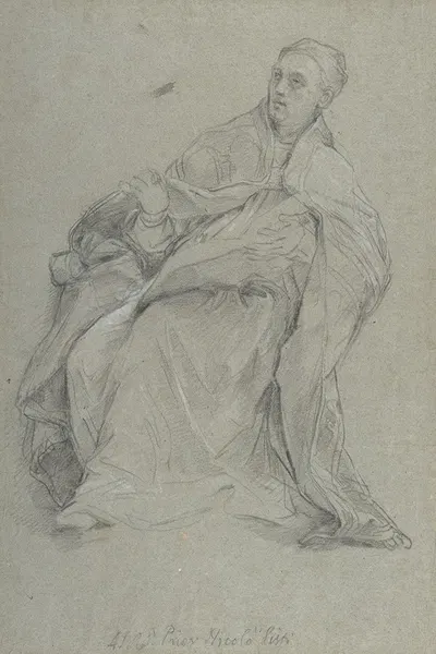 Study for a Seated Prelate (Saint Gregory the Great) by Карло Маратти — digital art print download