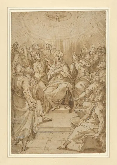 The Pentecost (The Descent of the Holy Spirit) by Cesare Nebbia — digital art print download