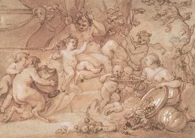 The Harvest of Silenus by Шарль-Жозеф Натоир — digital art print download