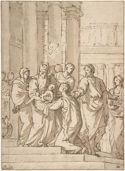 Presentation of the Infant Jesus in the Temple by Charles Mellin — digital art print download