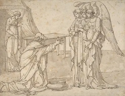 Three Angels Visiting Abraham by Charles Meynier, 1793 — digital art print download