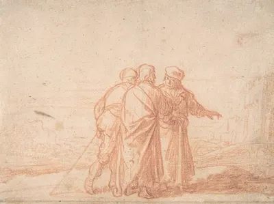 The Road to Emmaus by Claes Cornelisz. Moeyaert — digital art print download