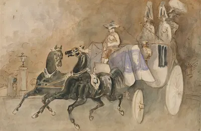A Carriage in London by Constantin Guys — digital art print download
