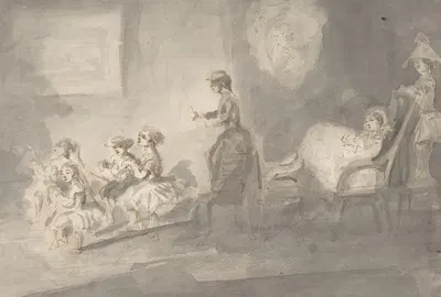 Children Playing Horse and Carriage by Constantin Guys — digital art print download