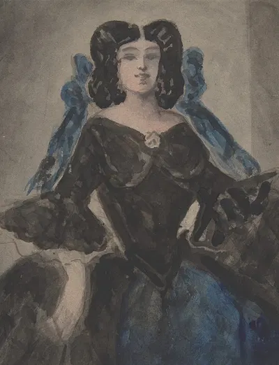 Portrait of a Lady by Constantin Guys — digital art print download